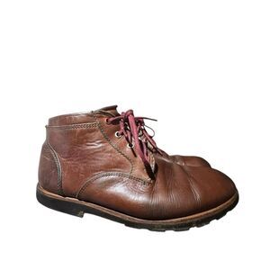 Rancourt Co. Chukka Brown Leather Vintage Lace Up Boots Mens Sz 10 D Distressed